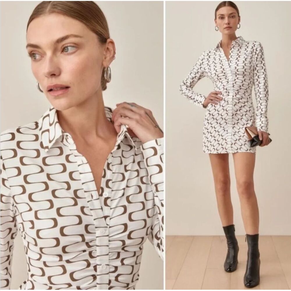 Reformation Vicki Dress in Frequency 8